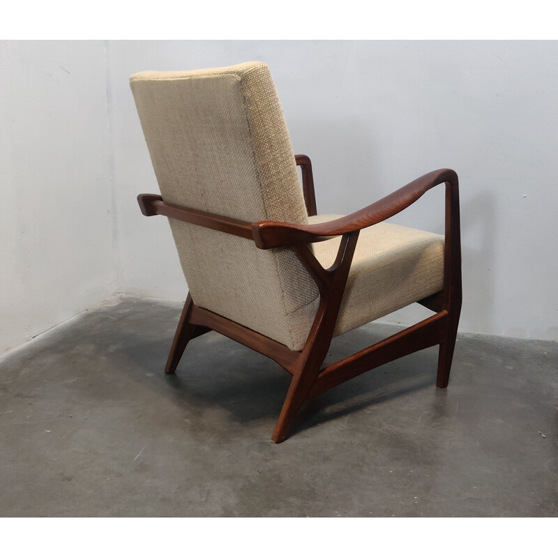 Vintage teak armchair by Topform, 1950s