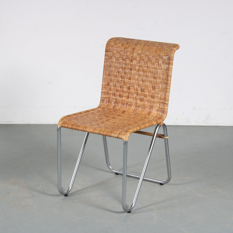 Cadeira Vintage "Diagonal" de W.H. Gispen para Originais Holandeses, Países Baixos 1990