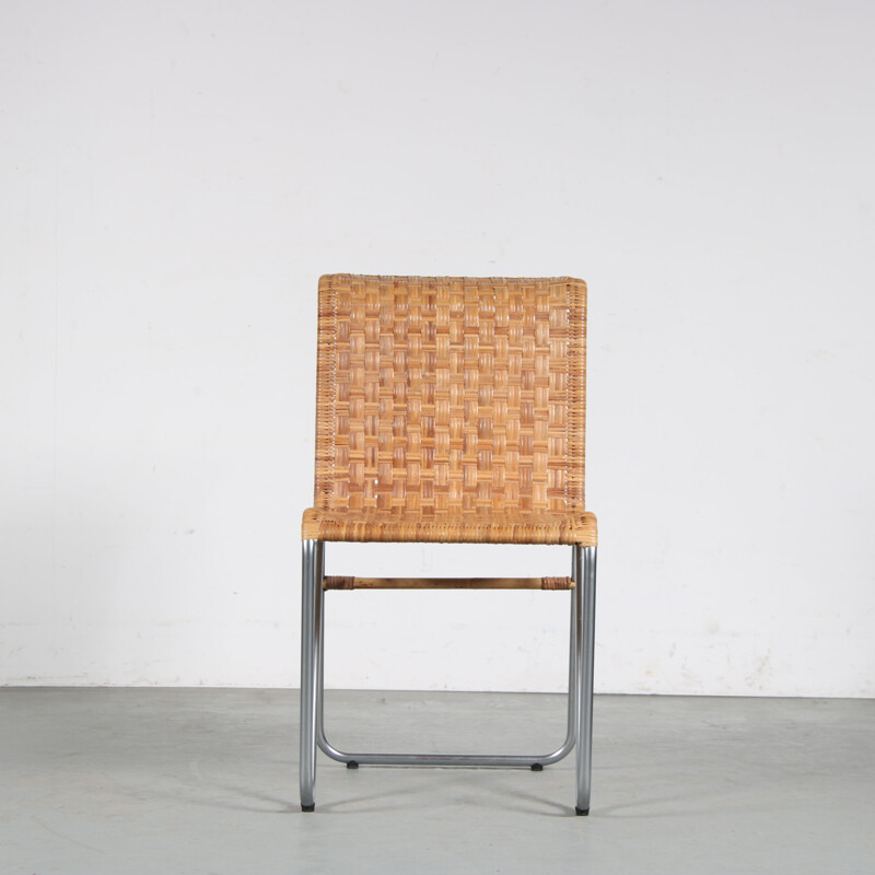 Chaise vintage "Diagonal" par W.H. Gispen pour Dutch Originals, Pays-Bas 1990