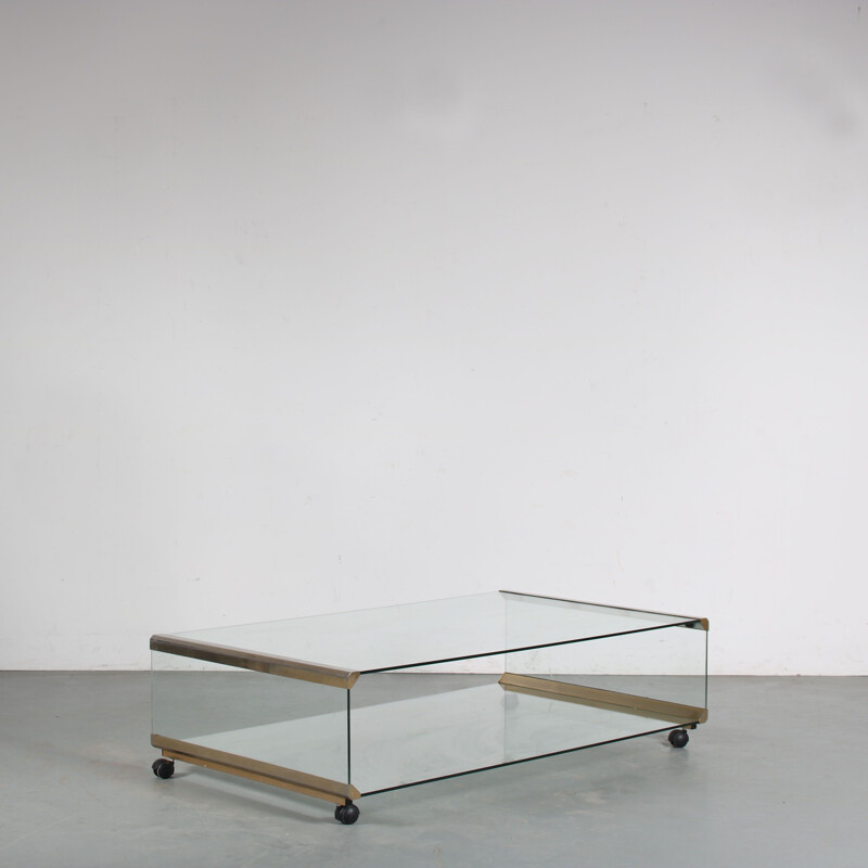 Vintage double coffee table by Gallotti & Radice, Italy 1970s