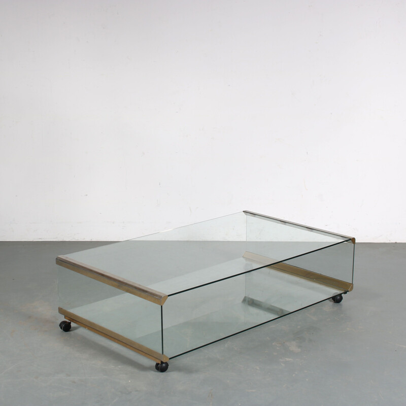 Vintage double coffee table by Gallotti & Radice, Italy 1970s