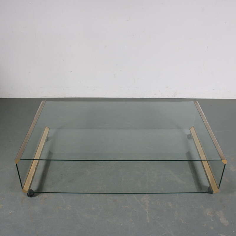 Vintage double coffee table by Gallotti & Radice, Italy 1970s