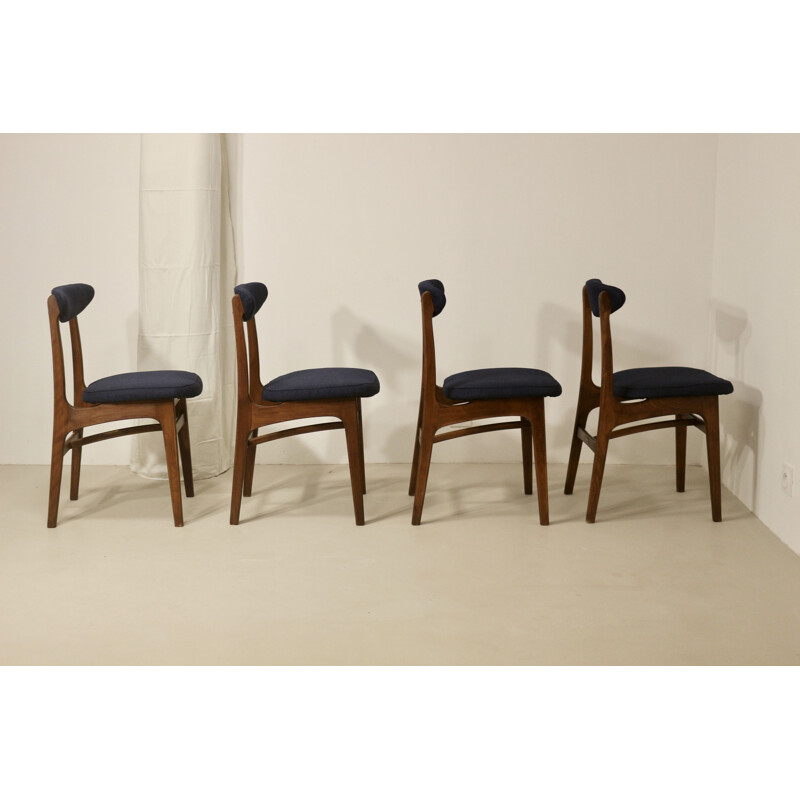 Set of 4 vintage chairs by Rajmund Hałas, 1960
