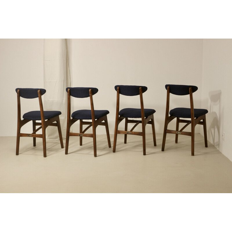 Set of 4 vintage chairs by Rajmund Hałas, 1960