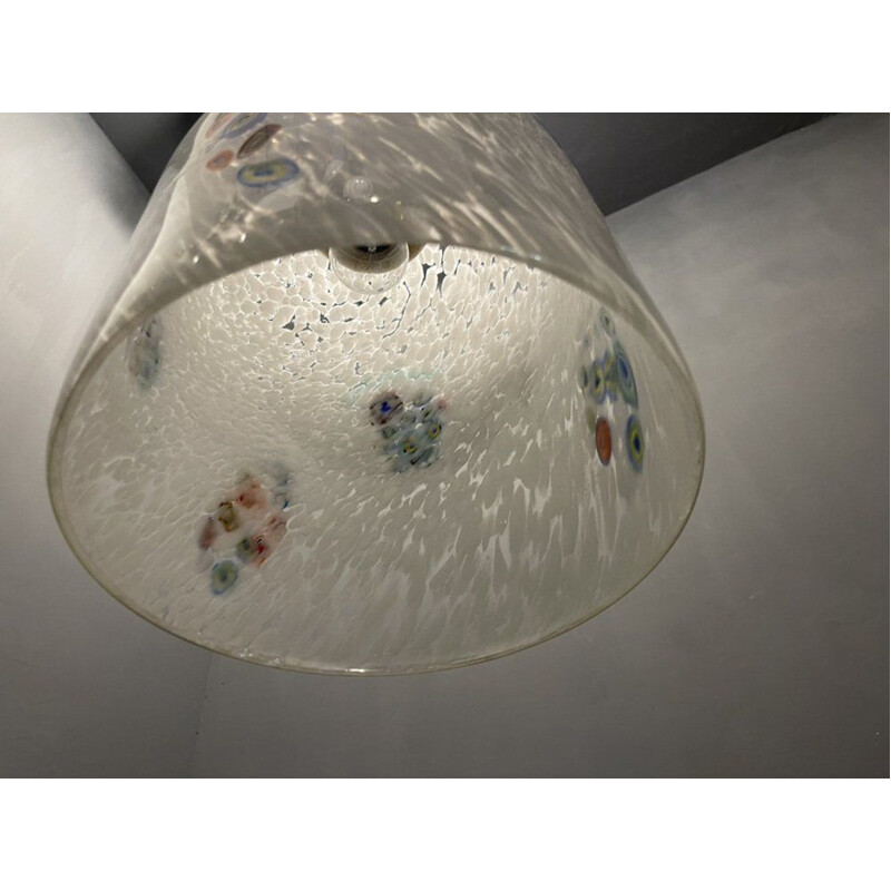 Italienische Vintage-Hängeleuchte aus Muranoglas von De Mayo