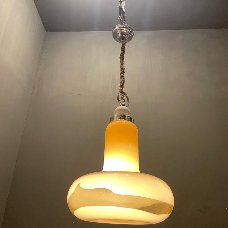 Mid-century Italian Murano glass pendant lamp