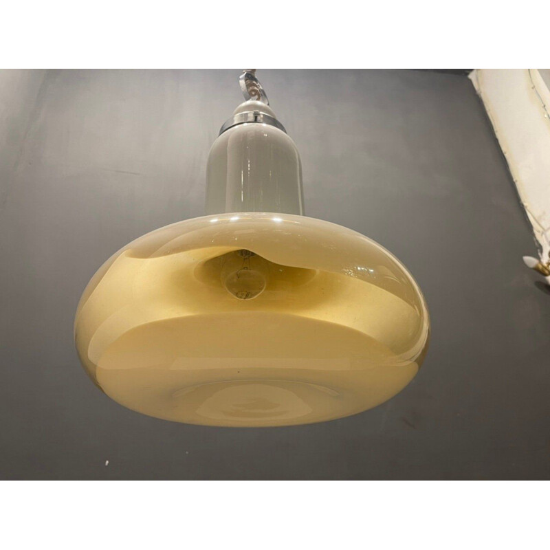 Lámpara colgante italiana vintage de cristal de Murano