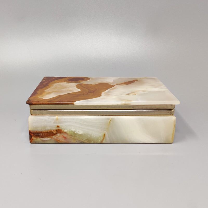 Vintage alabaster box, Italy 1960s