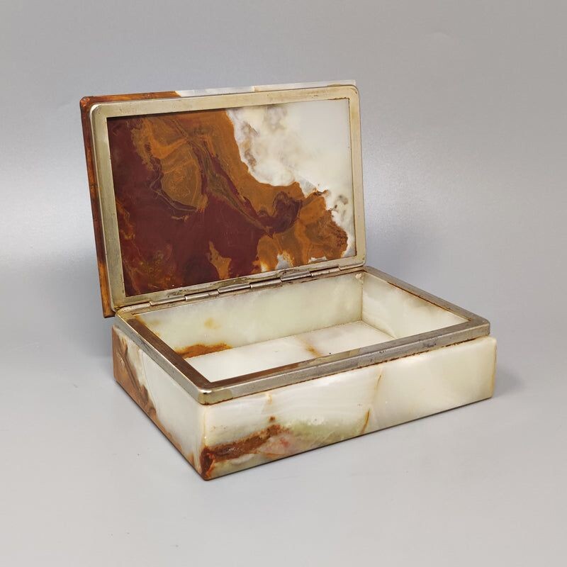 Vintage alabaster box, Italy 1960s
