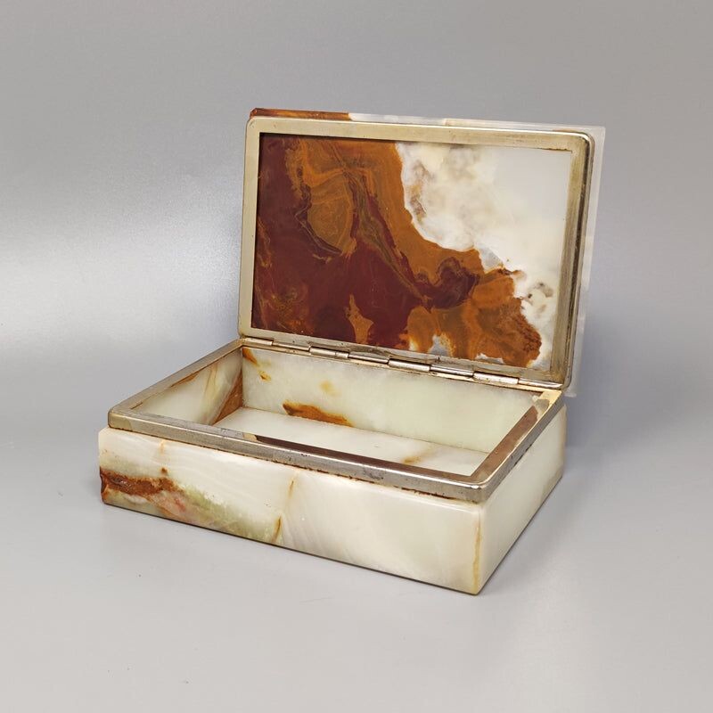 Vintage alabaster box, Italy 1960s