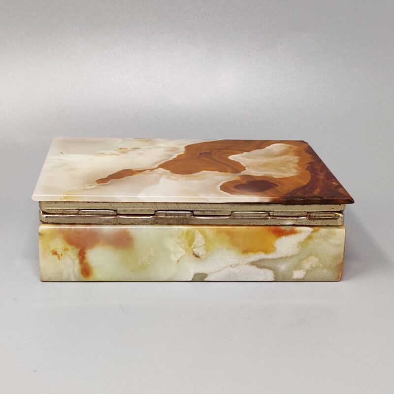 Vintage alabaster box, Italy 1960s