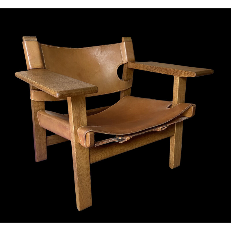 Vintage Spaanse fauteuil van Borge Mogensen voor Fredericia