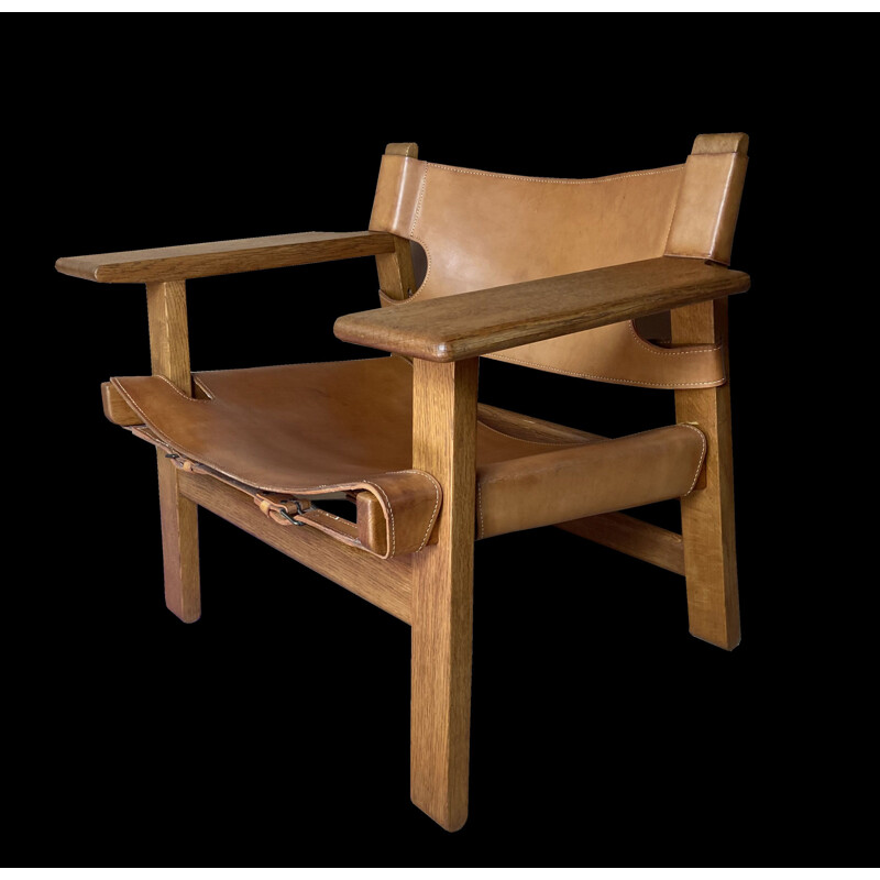 Cadeira de braços espanhola Vintage de Borge Mogensen para Fredericia