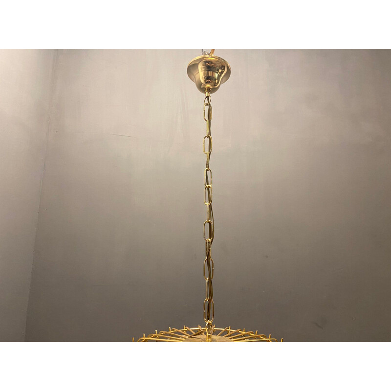 Lámpara italiana de cristal de Murano Triedri Prism de Venini