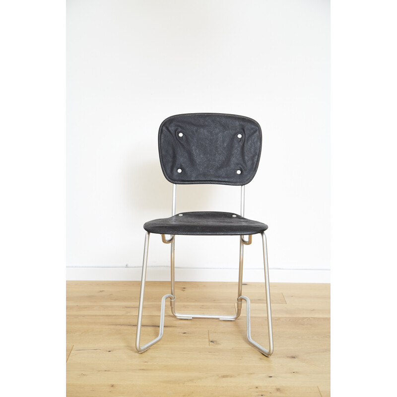Vintage Aluflex stacking chair by Armin Wirth for Ph. Zieringer Ag