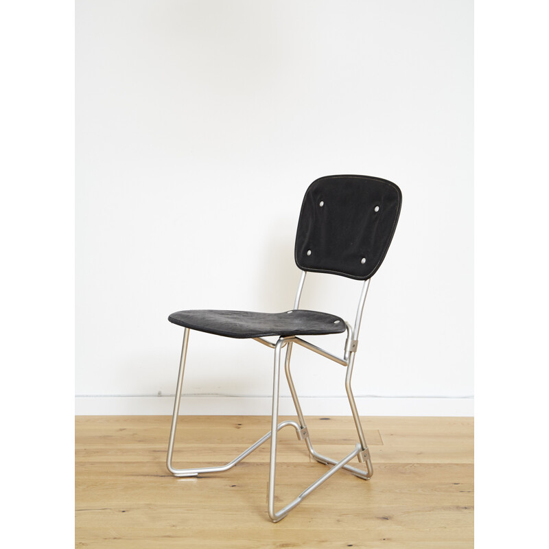 Vintage Aluflex stacking chair by Armin Wirth for Ph. Zieringer Ag