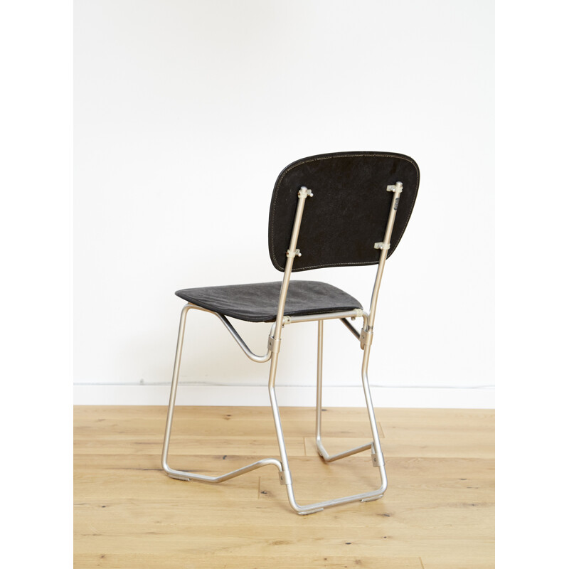 Vintage Aluflex stacking chair by Armin Wirth for Ph. Zieringer Ag