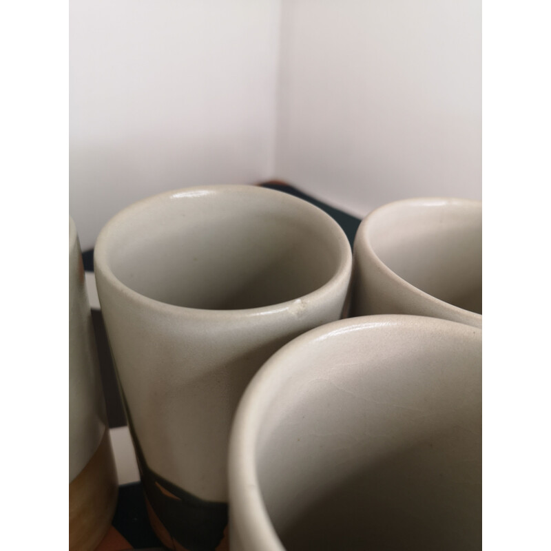 Vaso a volute in gres vintage, 1960