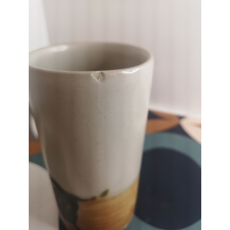 Vaso a volute in gres vintage, 1960