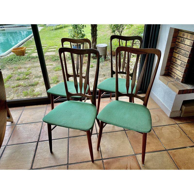Set of 4 vintage rosewood chairs by Niels Koefoed for Koefoeds Hornlest, 1964