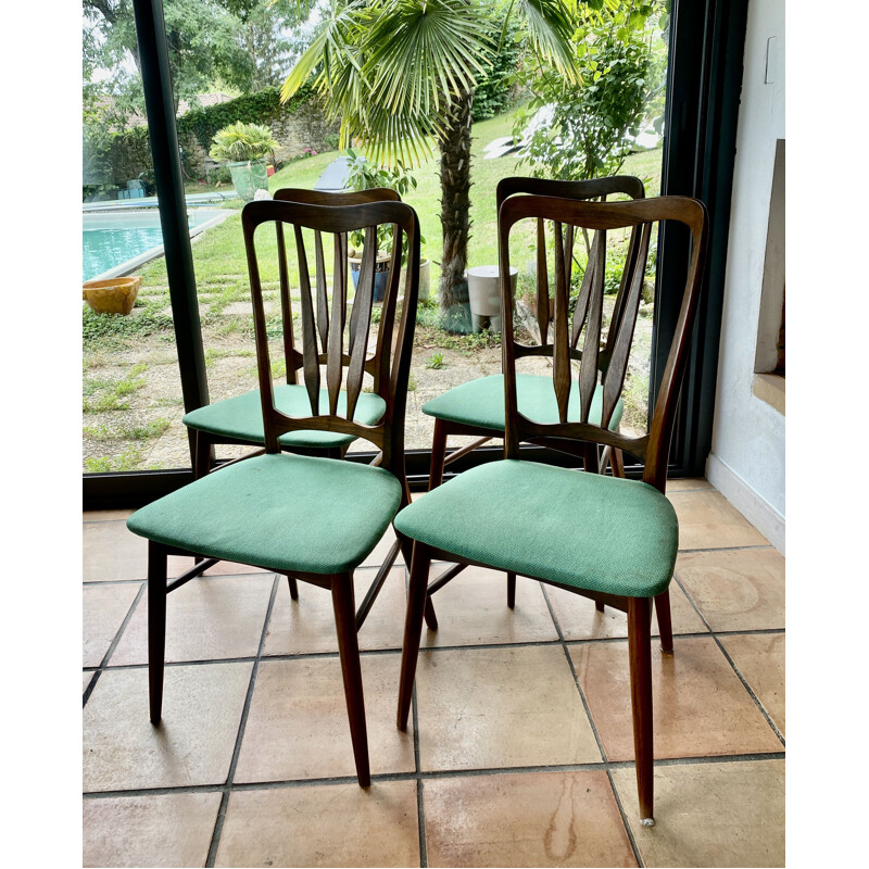 Set of 4 vintage rosewood chairs by Niels Koefoed for Koefoeds Hornlest, 1964