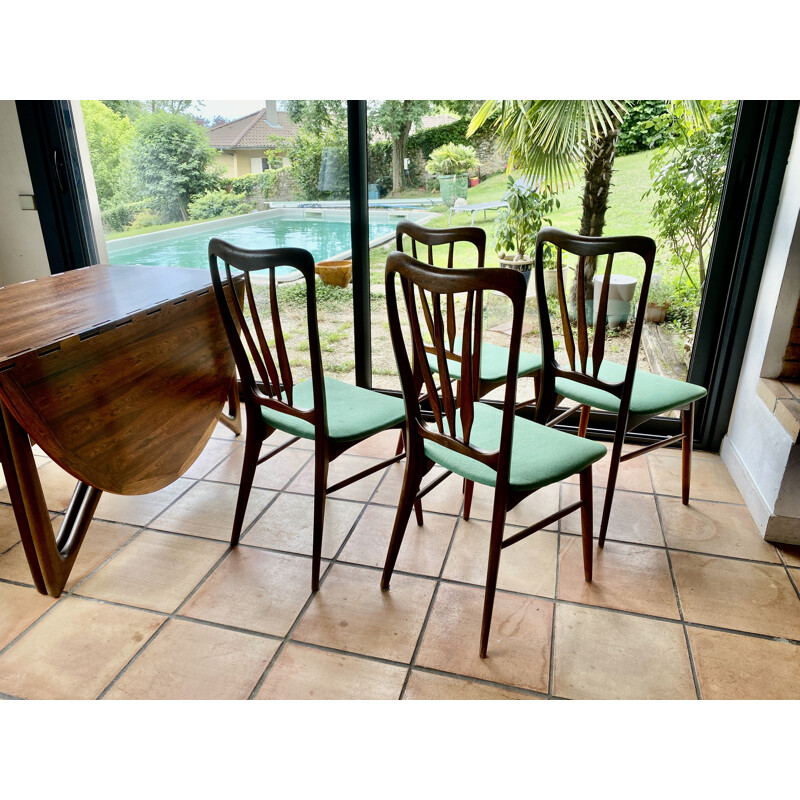 Set of 4 vintage rosewood chairs by Niels Koefoed for Koefoeds Hornlest, 1964