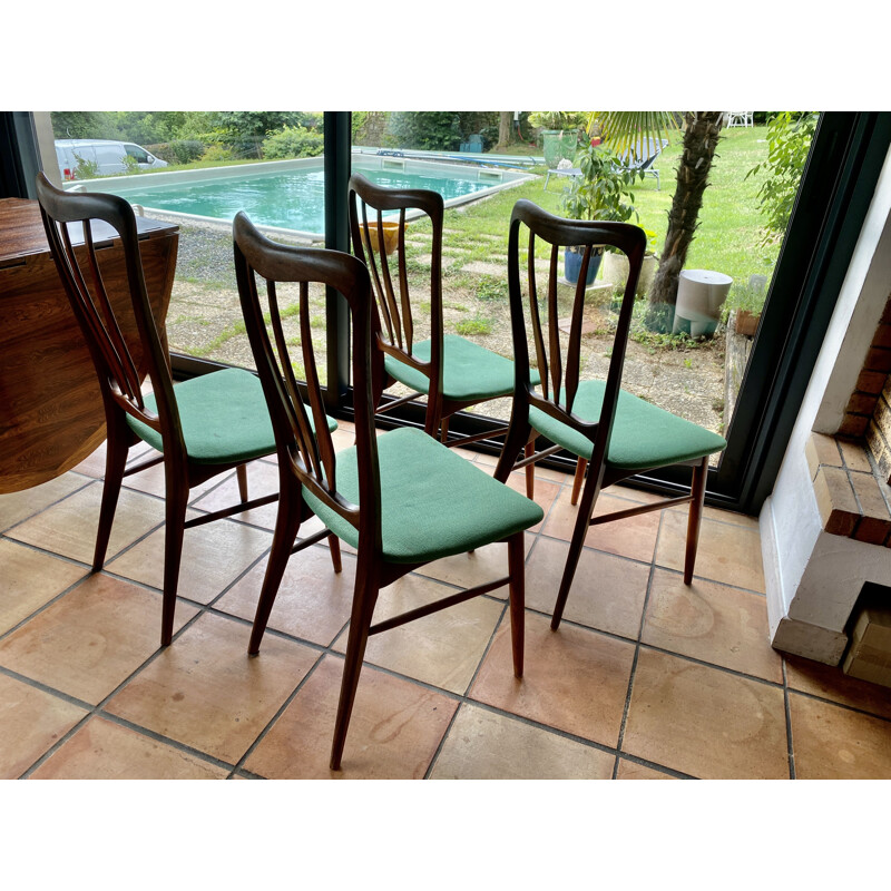 Set of 4 vintage rosewood chairs by Niels Koefoed for Koefoeds Hornlest, 1964