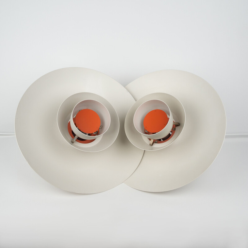 Pair of vintage Ph 43 pendant lamps by Poul Henningsen for Louis Poulsen, Denmark 1966