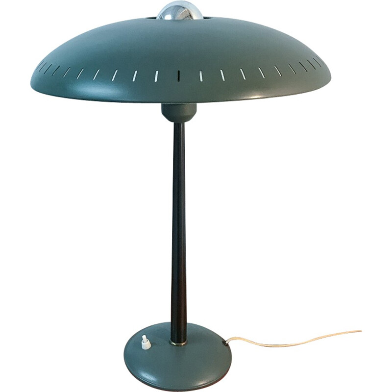 Tall green desk lamp, Louis KALFF - 1950s