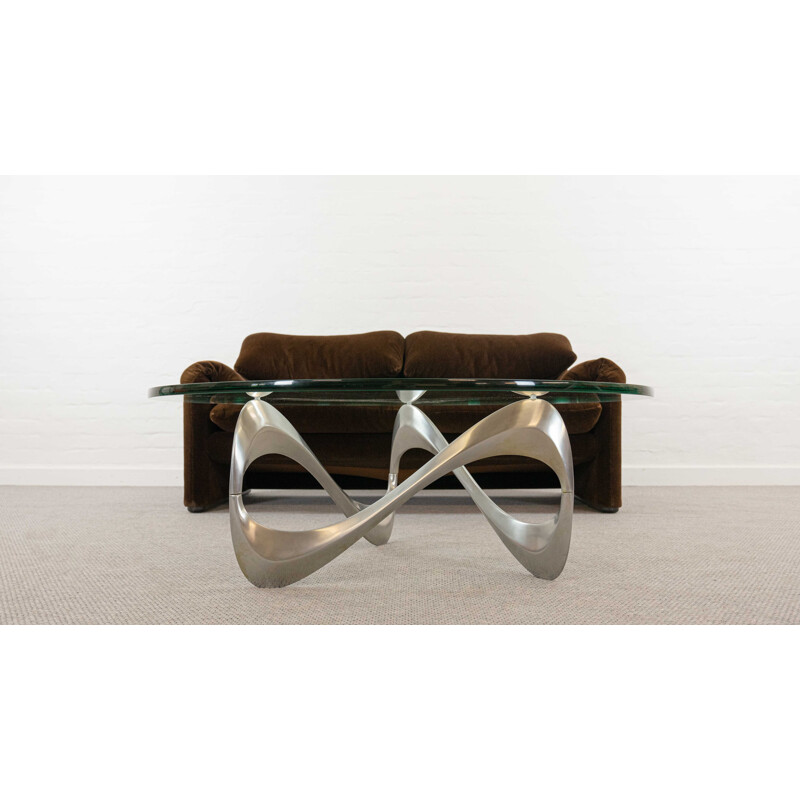 Table basse vintage Snake par Knut Hesterberg pour Ronald Schmitt