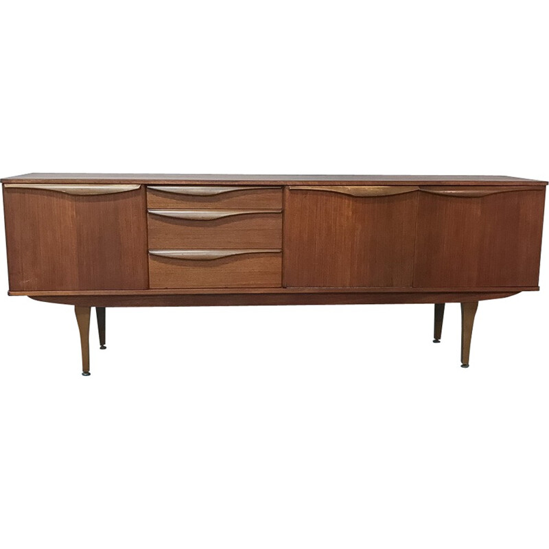 Long scandinavian teak sideboard - 1960s