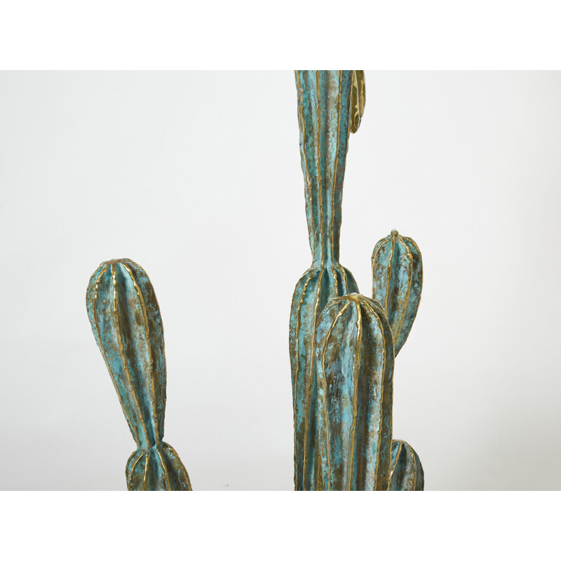 Console vintage cactus et perroquet par Alain Chervet, 1989