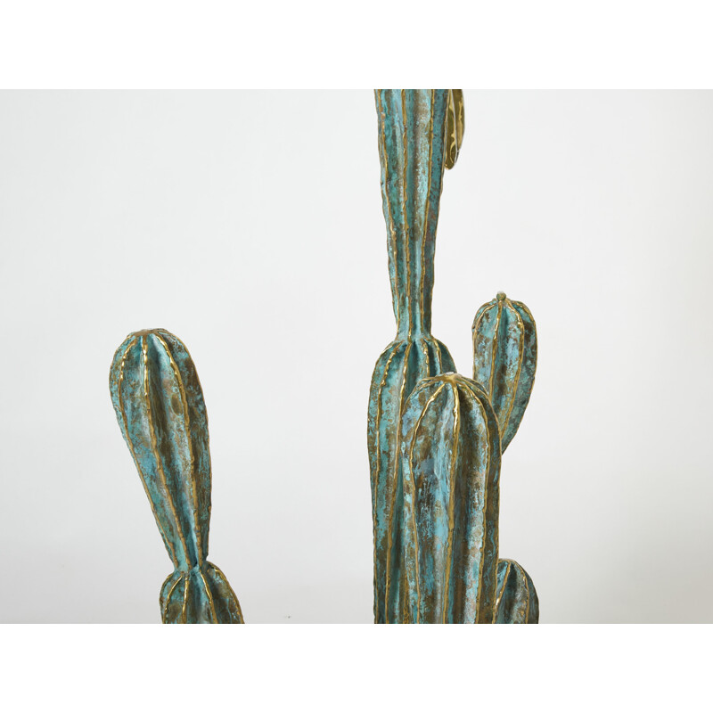 Vintage cactus and parrot console by Alain Chervet, 1989