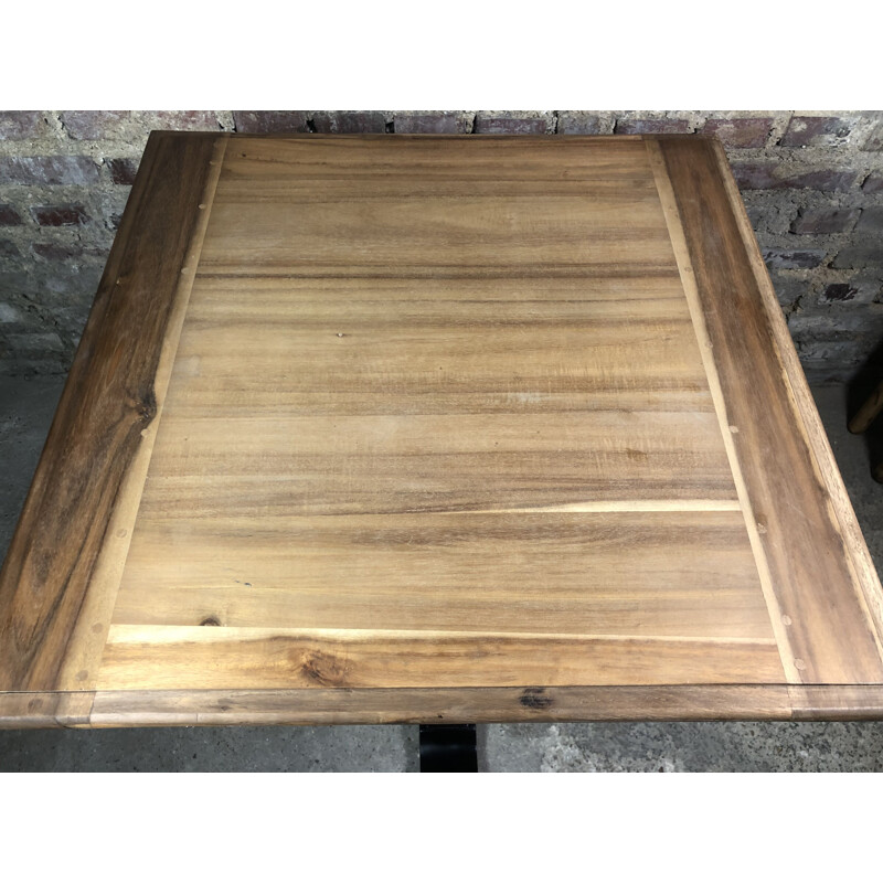 Mesa auxiliar de madera vintage para bistró
