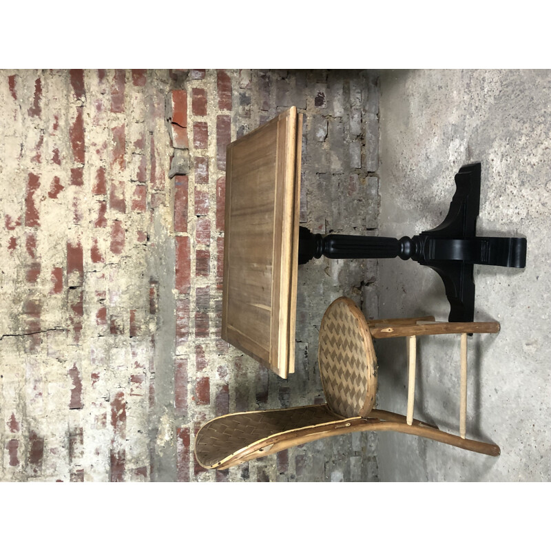 Mesa lateral de bistrô em madeira Vintage