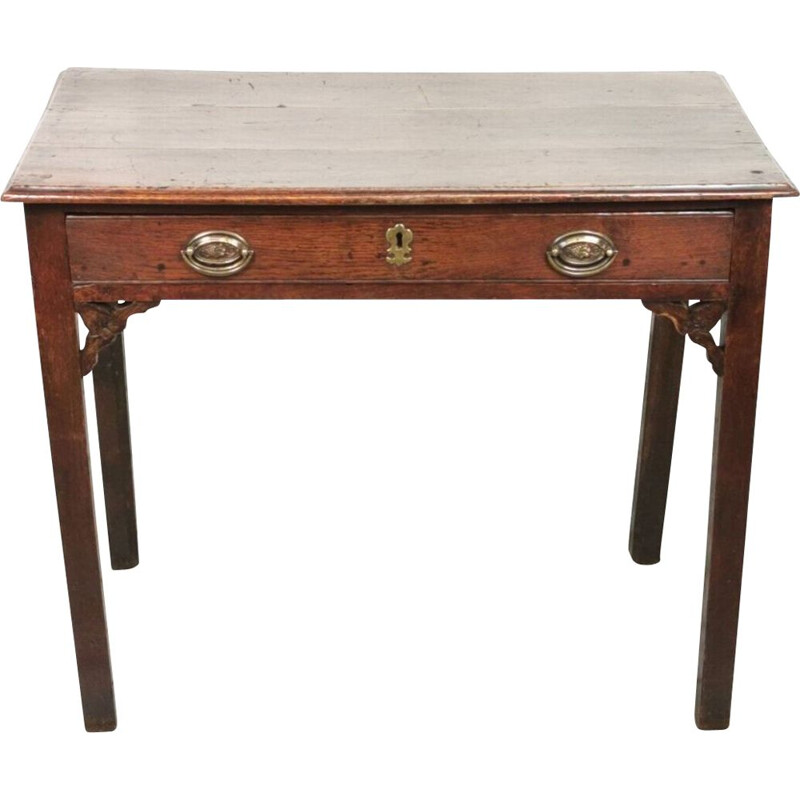 English vintage oakwood side table