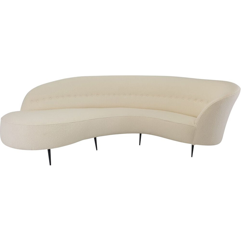 Vintage curved sofa by Federico Munari, Italy 1950s