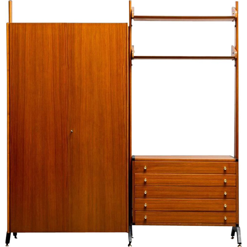 Vintage teak bookcase with cabinet by Av Arredamenti, 1960s