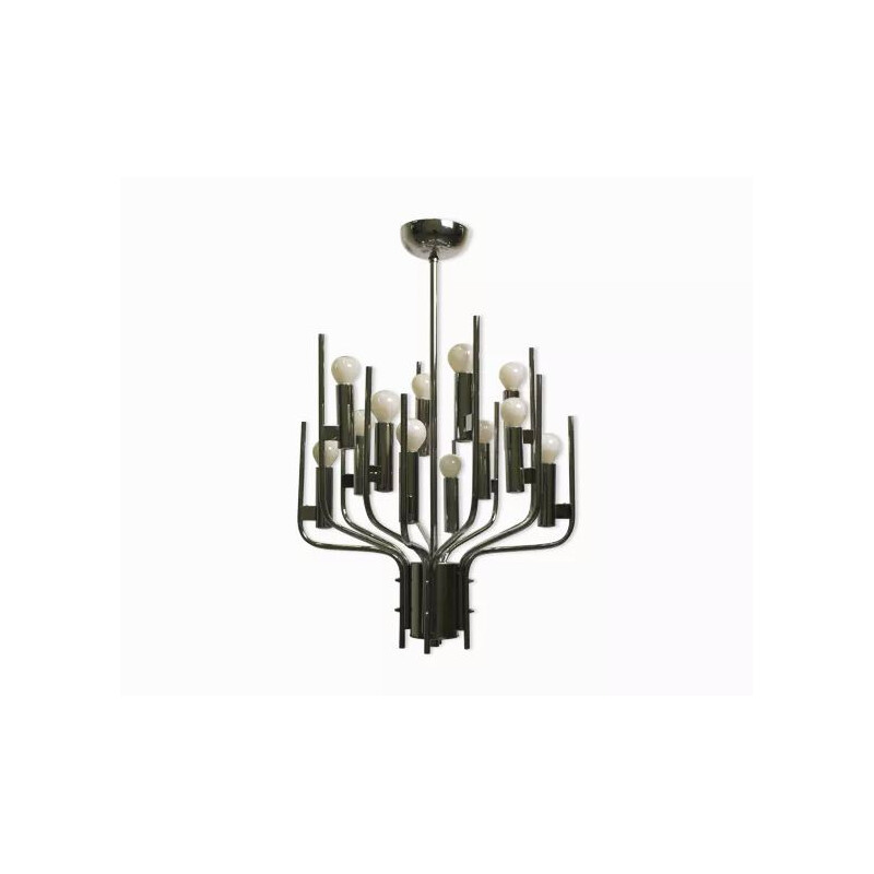 Candelabro cromado Vintage de Gaetano Sciolari, 1970