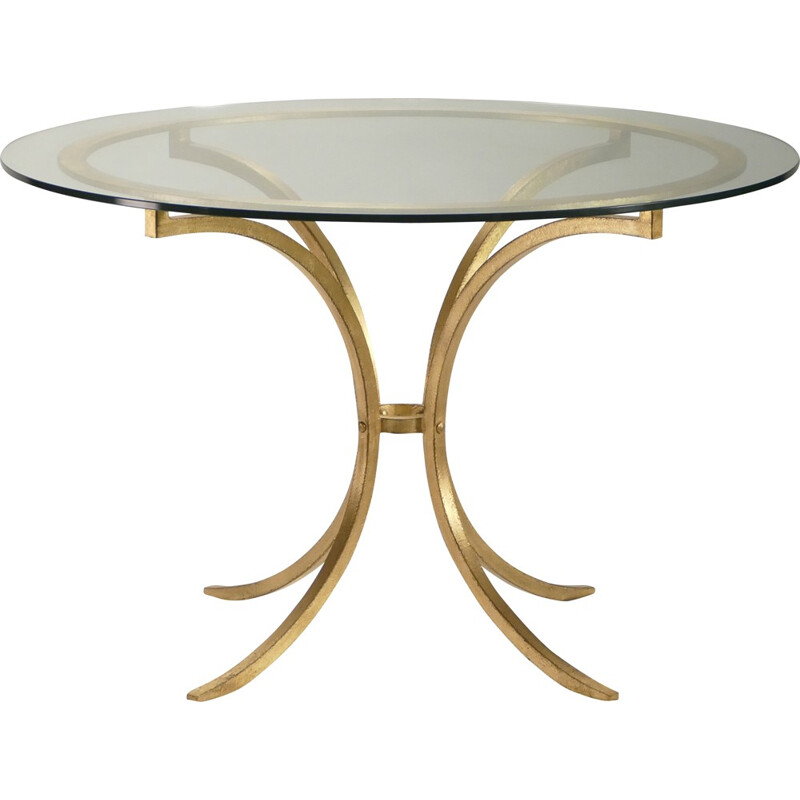 Guilded dining table, Robert THIBIER - 1960s