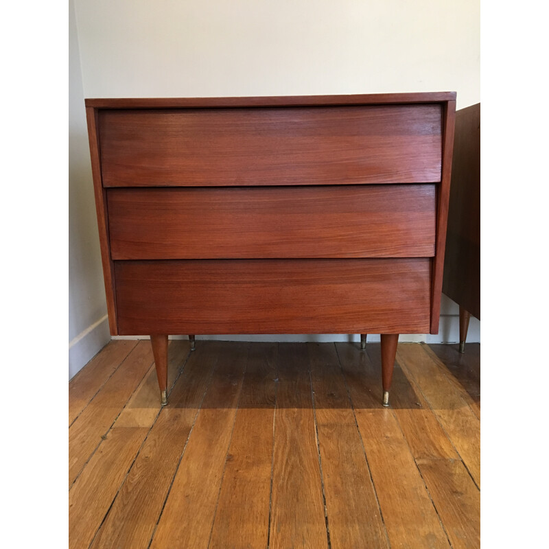 Set of 2 teak chest of drawers - 1960s