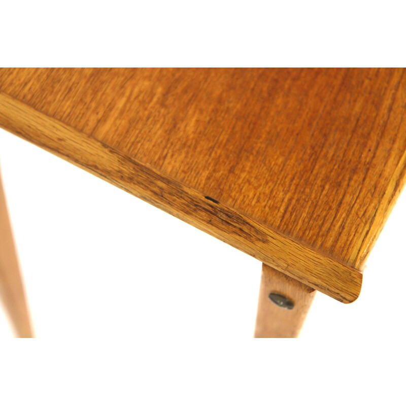 Vintage teak and oakwood console, Sweden 1960