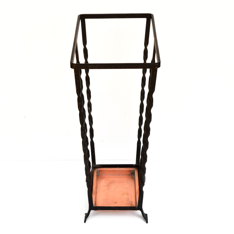 Vintage copper umbrella stand, Denmark 1960