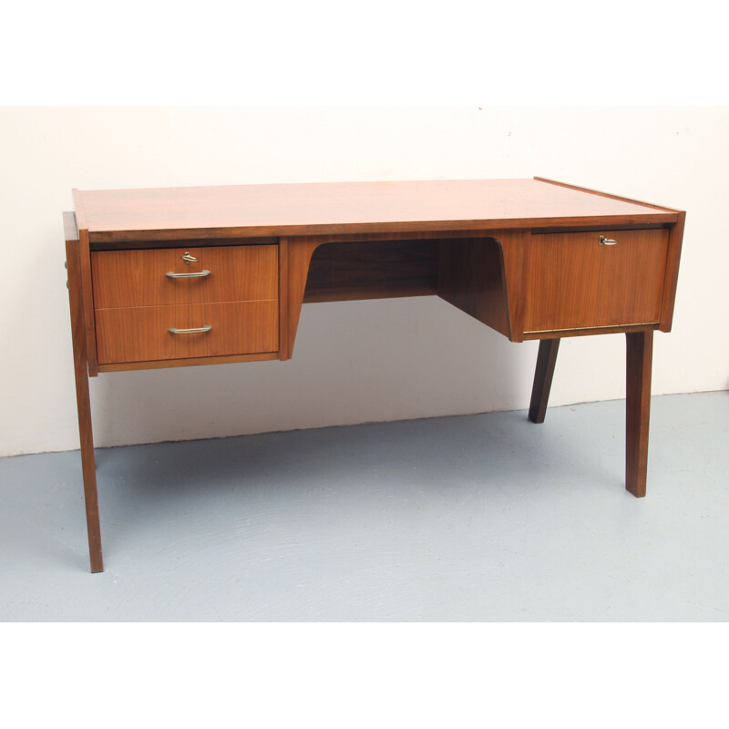 Vintage walnut desk, 1950