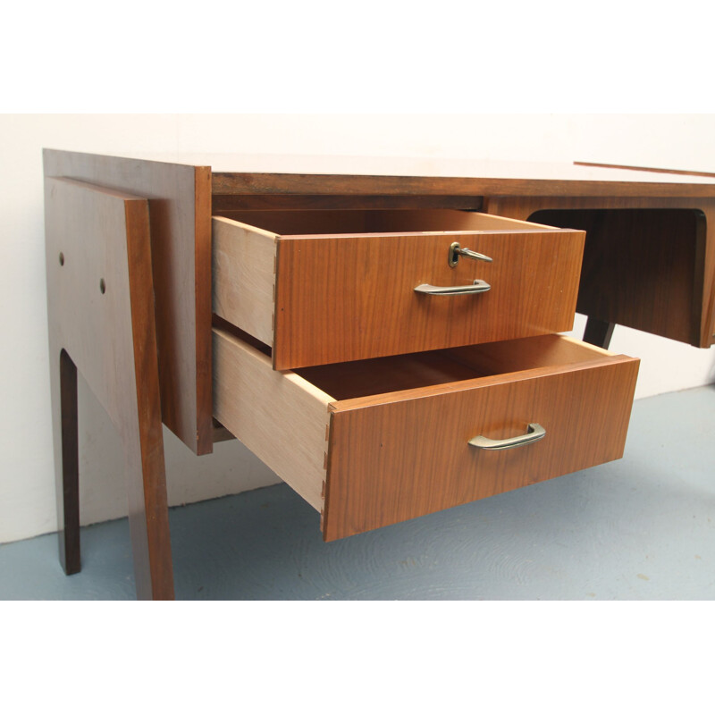 Vintage walnut desk, 1950