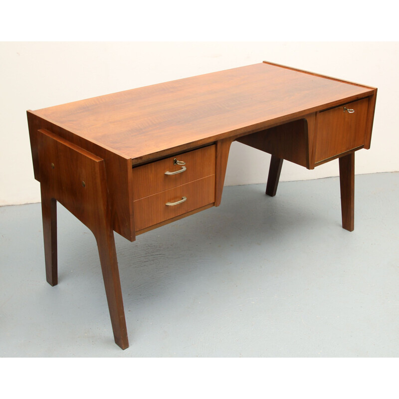 Vintage walnut desk, 1950