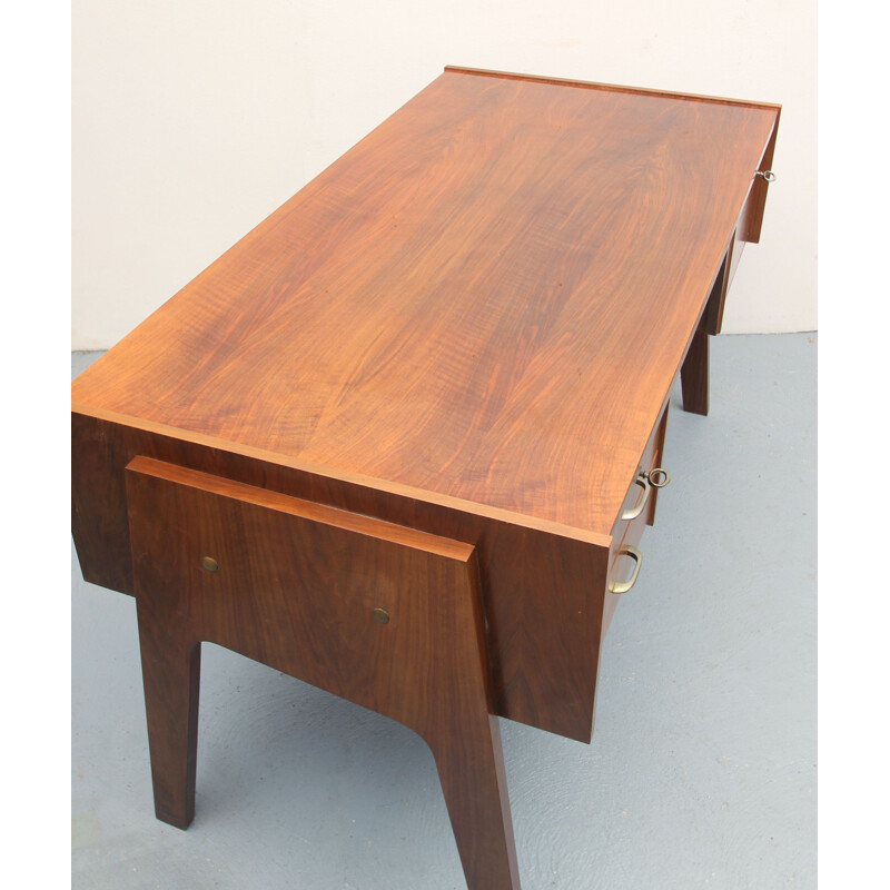 Vintage walnut desk, 1950