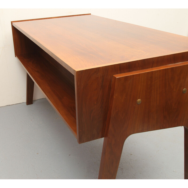 Vintage walnut desk, 1950