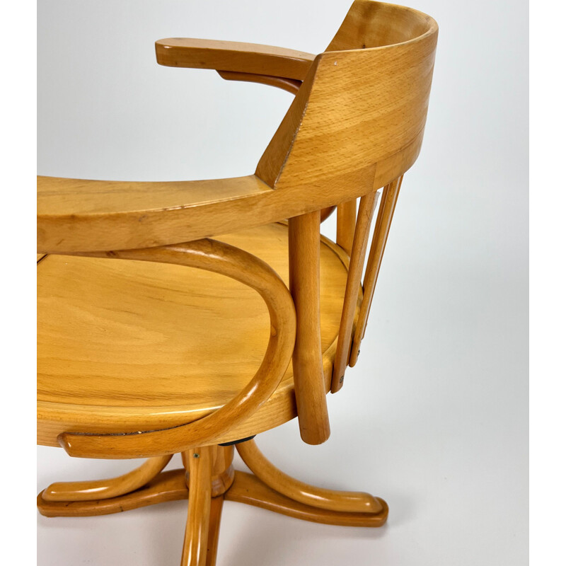 Vintage bentwood office chair by Zpm Radomsko, 1950