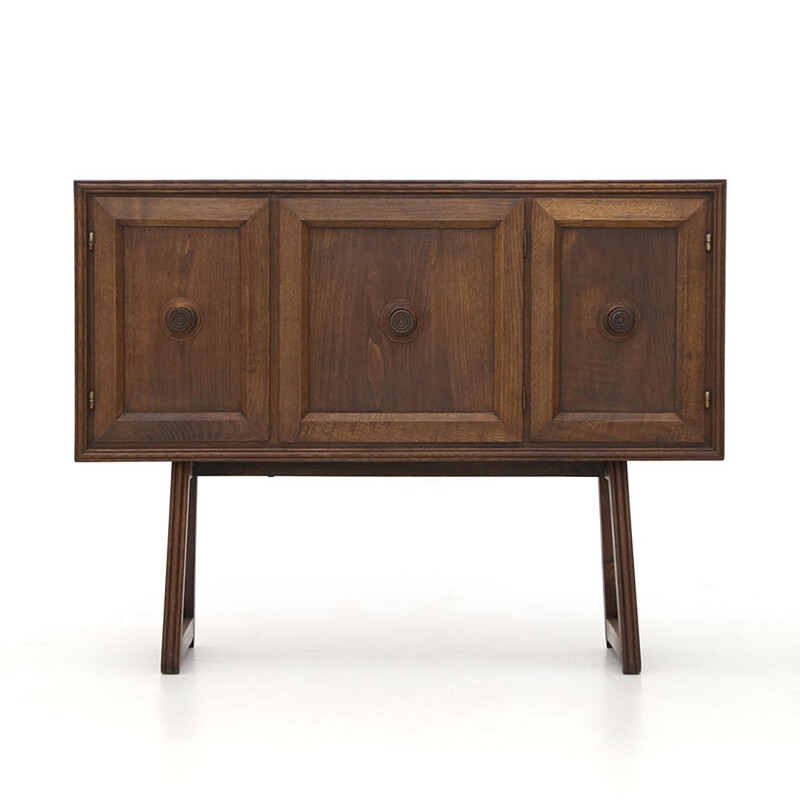 Vintage wooden sideboard with 3 doors, 1940